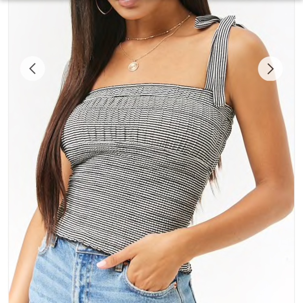 Smocked Striped Top